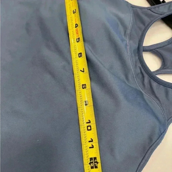 Athleta tank with built in bra & racer back removable pads size XS grey new - Picture 6 of 8